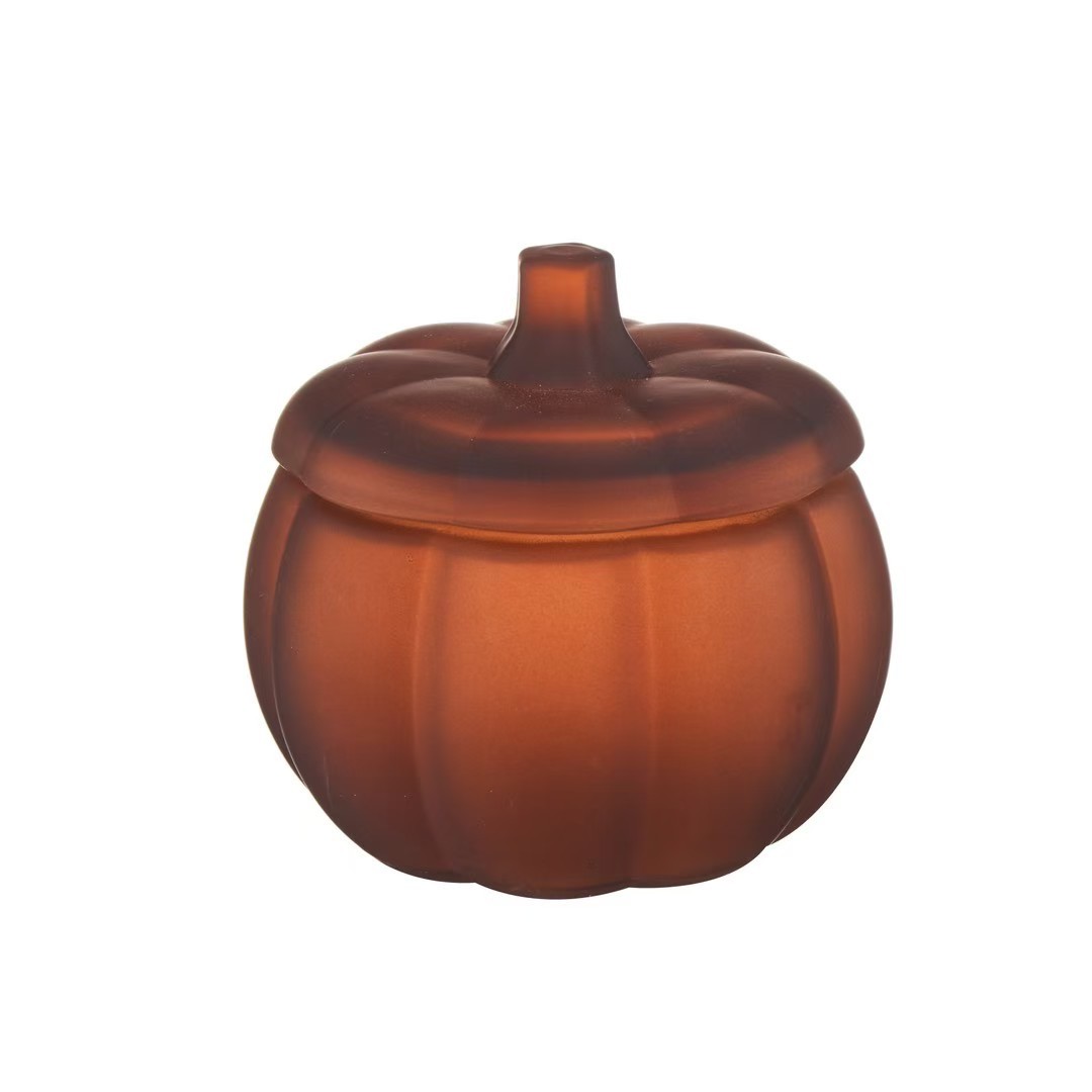 2025 Hot Glass Pumpkin Candle Jars With Color